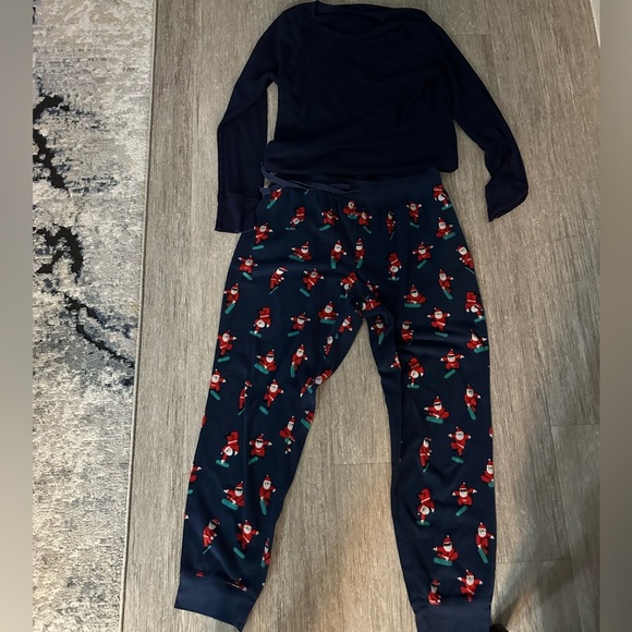Navy Blue Santa Pajamas - Picture 1 of 10